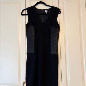 Tristan Black Sleeveless V-Neck Midi Dress